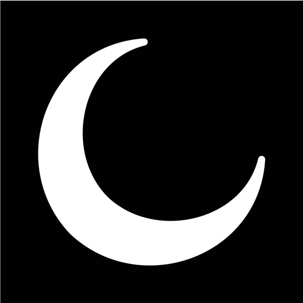 moon and crescent vector icon - Vector, Image