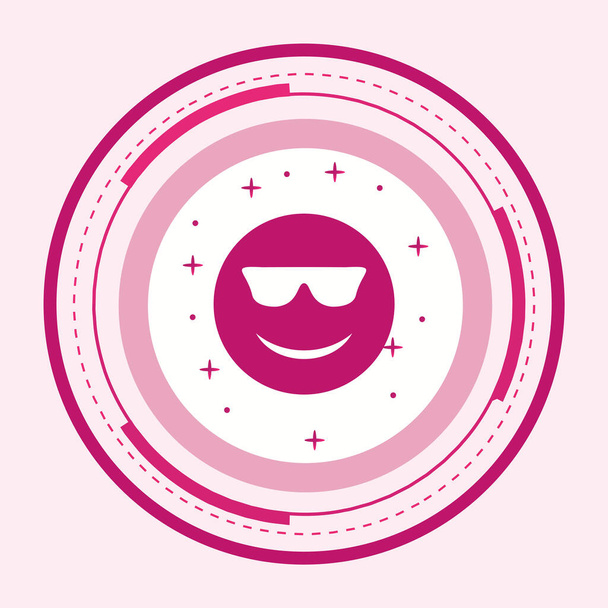 Emoji fresco icono en el estilo de moda aislado Backgroun
 - Vector, imagen