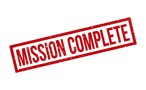 Αποστολή Ολοκληρωμένη Ελαστική Σφραγίδα. Red Mission Complete Rubber Grunge Stamp Seal Εικονογράφηση διάνυσμα - Διάνυσμα - Διάνυσμα, εικόνα