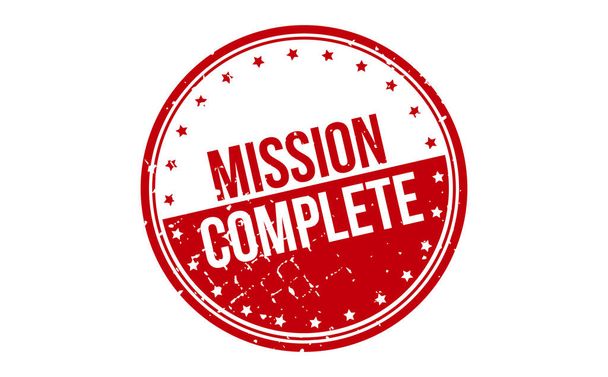 Misión completa sello de goma. Red Mission Complete Rubber Grunge Stamp Seal Vector Illustration - Vector
 - Vector, Imagen