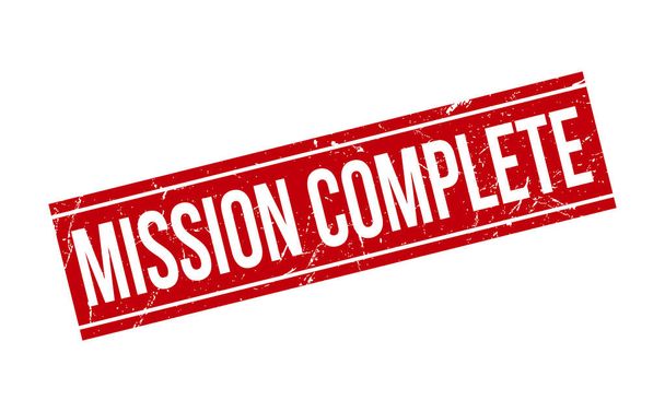 Mission Complete Rubber Stempel. Red Mission Complete Rubber Grunge Stempel Seal Vector Illustration - Vector - Vektor, Bild