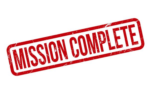 Küldetés Teljes Gumibélyegző. Piros Mission Complete Rubber Grunge Stamp Seal Vector Illusztráció - Vektor - Vektor, kép