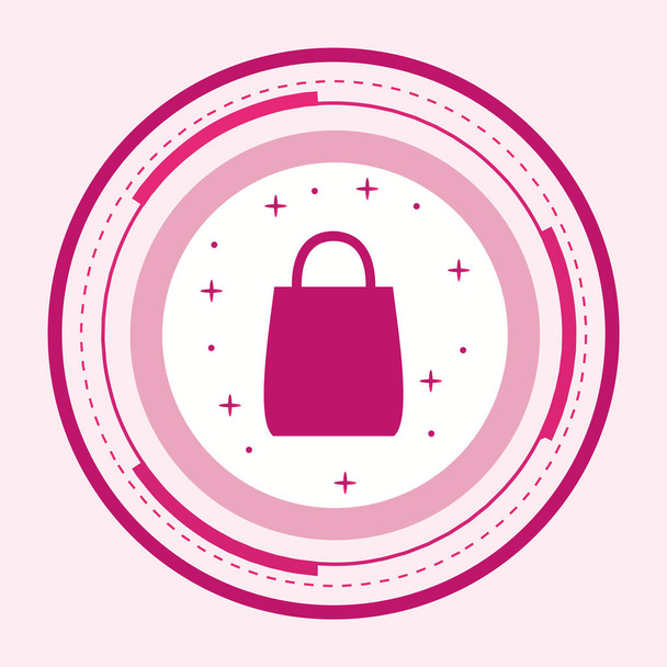 Shopping Bag Icon In Trendy Style Isolated Backgroun - Vector, Image