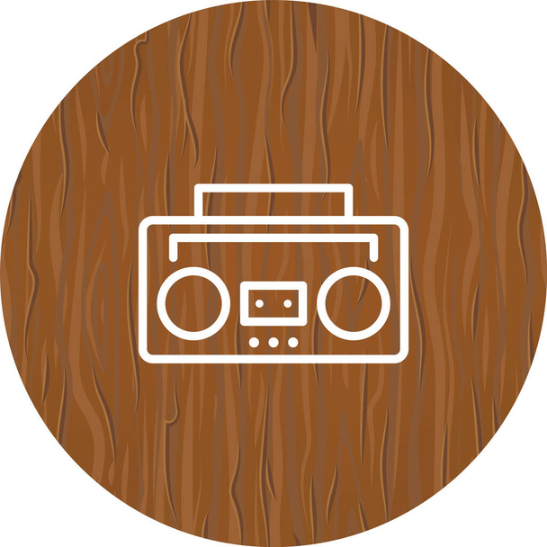  Audio Tape Icon im trendigen Stil Isolierter Hintergrund - Vektor, Bild