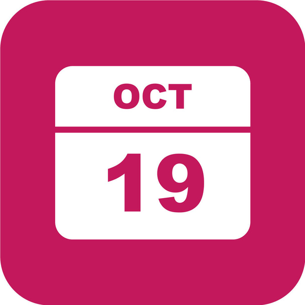 Kalender mit dem Datum Oktober - Vektor, Bild