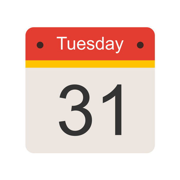 may 31 calendar icon. simple illustration of 16 date vector icons for web - Vector, Image