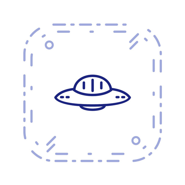 illustrazione vettoriale, semplice icona della nave spaziale aliena  - Vettoriali, immagini