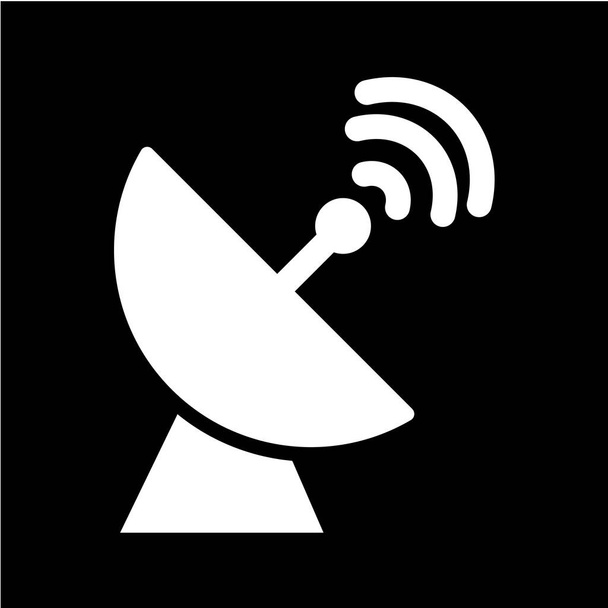 icono de la antena parabólica, vector de ilustración - Vector, imagen