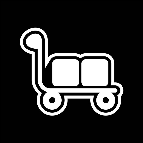 illustration vectorielle de trolley Icône - Vecteur, image