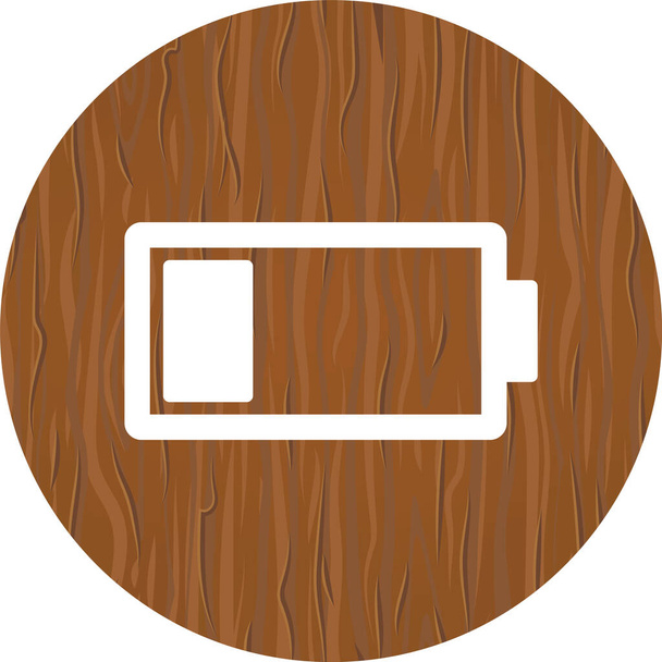Low Battery Icon Trendy stijl geïsoleerde achtergrond - Vector, afbeelding