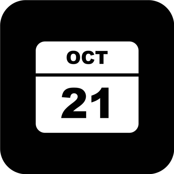 calendário com a data de outubro
 - Vetor, Imagem