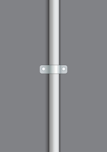 Rohr auf grauem Hintergrund - Vektor, Bild