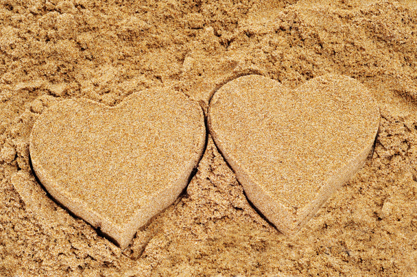 Corações de areia
 - Foto, Imagem