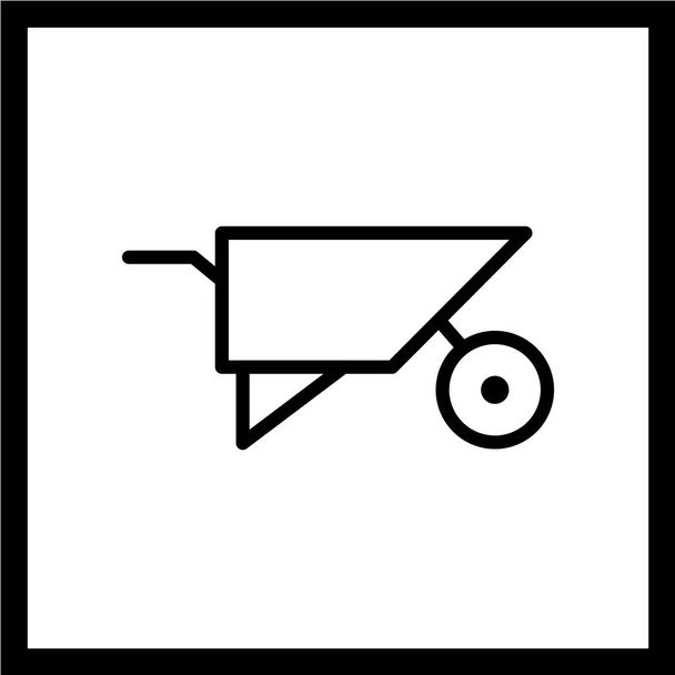 kruiwagen icoon. vectorillustratie - Vector, afbeelding