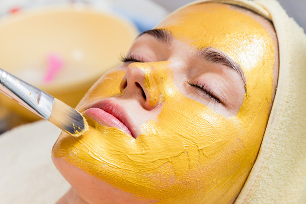 Gold facial mask - Photo, Image