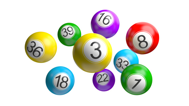 Keno lottery 3d balls for lotto game template background (англійською). 3D ілюстрація - Фото, зображення