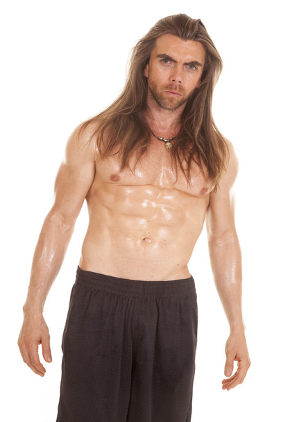 man no shirt muscles look - Fotografie, Obrázek