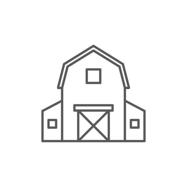 Σύμβολο διάνυσμα αχυρώνα αγρόκτημα απομονωμένο σε λευκό φόντο - Διάνυσμα, εικόνα