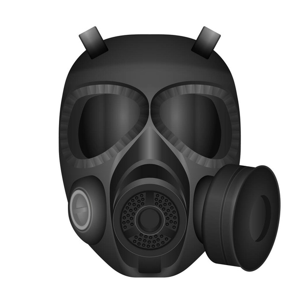 Gas mask on a white background. Vector illustration. - Vector, Image