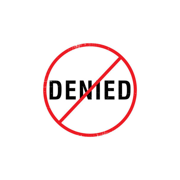 Denied, rejected stamp denied banned stamp - Vector, Image
