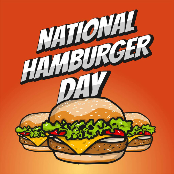 National Hamburger Day Vector Illustration  - Vector, Image