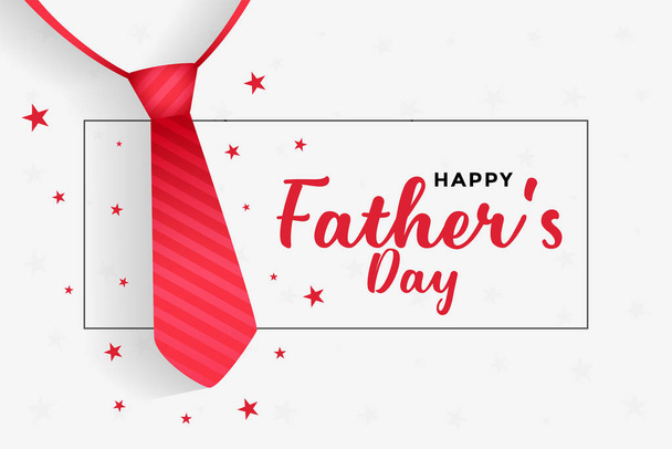 幸せな父親の日の背景と赤いネクタイのデザイン - ベクター画像