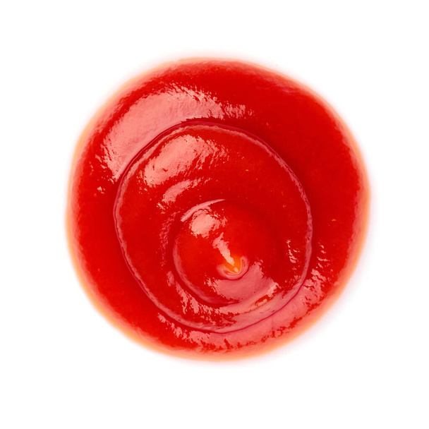 Sauce tomate ketchup rouge en gros plan isolé sur fond blanc
 - Photo, image