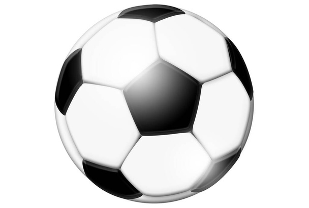 pelota de fútbol sobre fondo blanco - Foto, Imagen