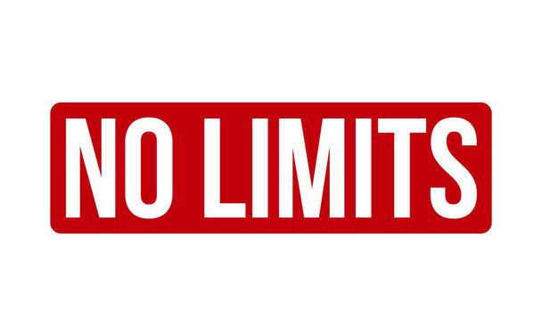 Nincs limit Gumibélyegző. Red No Limits Rubber Grunge Stamp Seal Vector Illusztráció - Vektor - Vektor, kép