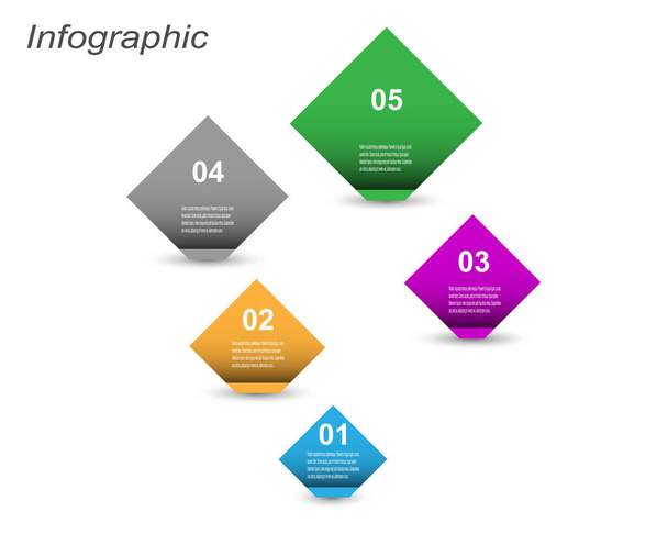 Info-graphic design template. Idea to display ranking and statistics. - Vector, imagen