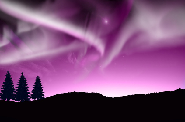 Severní polární záře, aurora - Fotografie, Obrázek