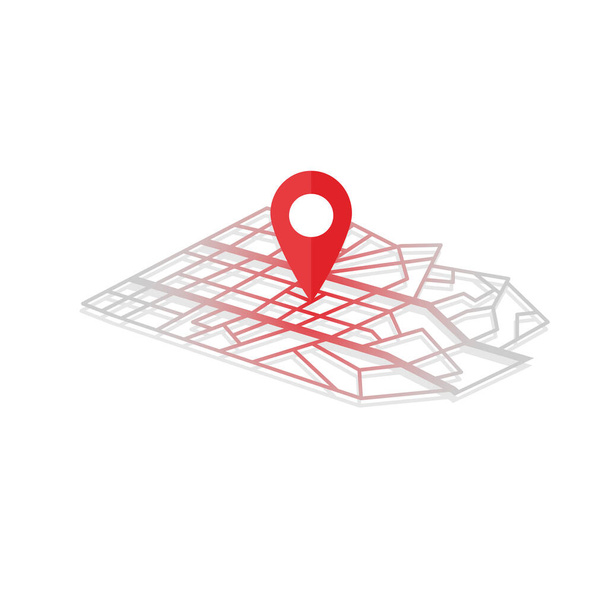 Location on the map. Location, vector illustration - Vector, Image