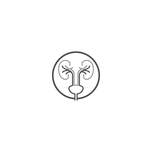 Urologie logo, niere logo symbol heilung illustration - Vektor, Bild