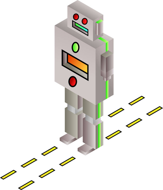 Isometric image of a robot - Vector, Image