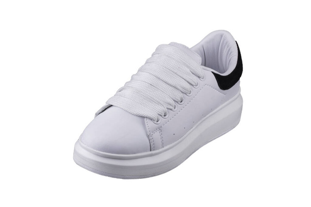 White sneaker on a white background.Sports shoes. - Photo, Image