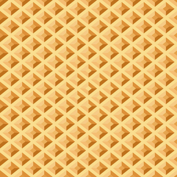Padrão sem costura Waffle. Fundo de bolacha assado com textura repetitiva. Ilustração estilizada do vector eps8 do estilo liso
. - Vetor, Imagem