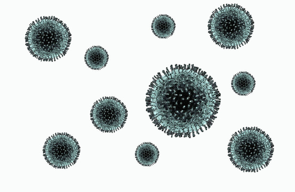 model of a coronavirus in the background - Vector, Image