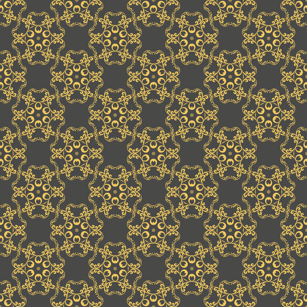 Seamless wallpaper pattern. Seamless floral ornament on background. Wallpaper pattern. Vector illustration - Vector, Image