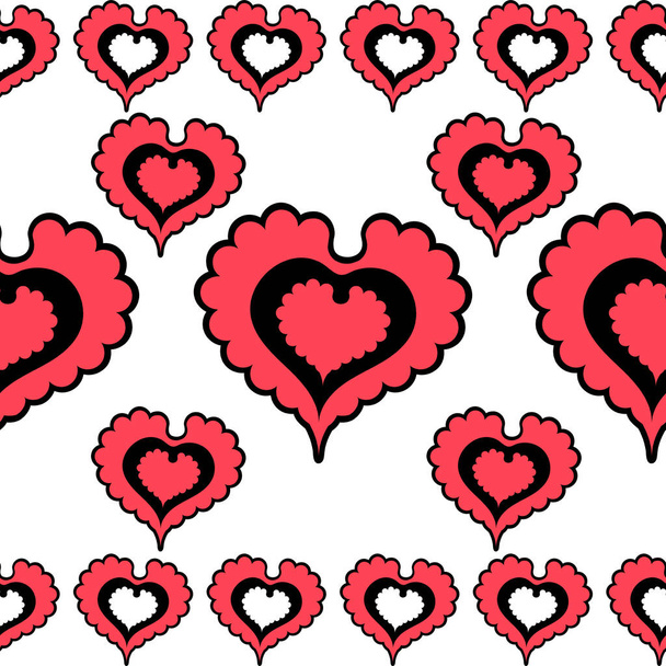 pattern drawing of a multicolored heart, sad, cheerful, on a white background - Foto, immagini