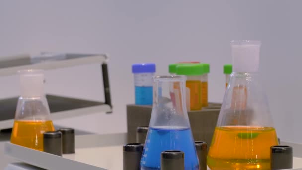 Orbital shaker for mixing, shaking, blending biological samples in glass vials - Footage, Video