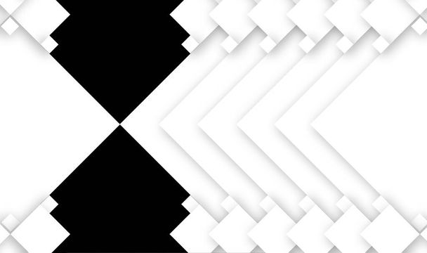 шаблон дизайна, показывающий абстрактный зеркальный эффект белых форм, вращающихся с шипами квадратов, положение фигур на равном расстоянии
 - Фото, изображение