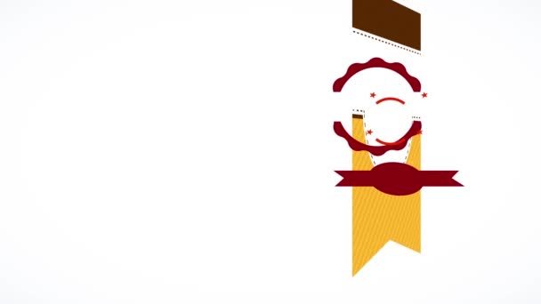 Инерционное перемещение простых элементов формирования картона награды за высокое значение кофе продукт сочетания различных слоев и круглые иллюстрации с светящимся стакана
 - Кадры, видео