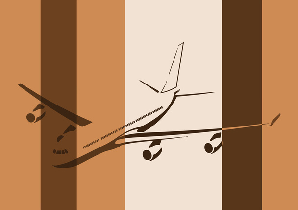 Pop art. Plane - Vector, Image