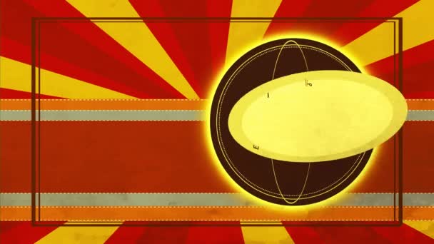 Spinning and Bouncing Elements Creates Μαλακό Fancy Οργανικό Μαύρο Σύμπλεγμα Τροφίμων Με Δοχείο Ποτού Γραφικό Σε Antique Φόντο Για Υγιές Προϊόν - Πλάνα, βίντεο