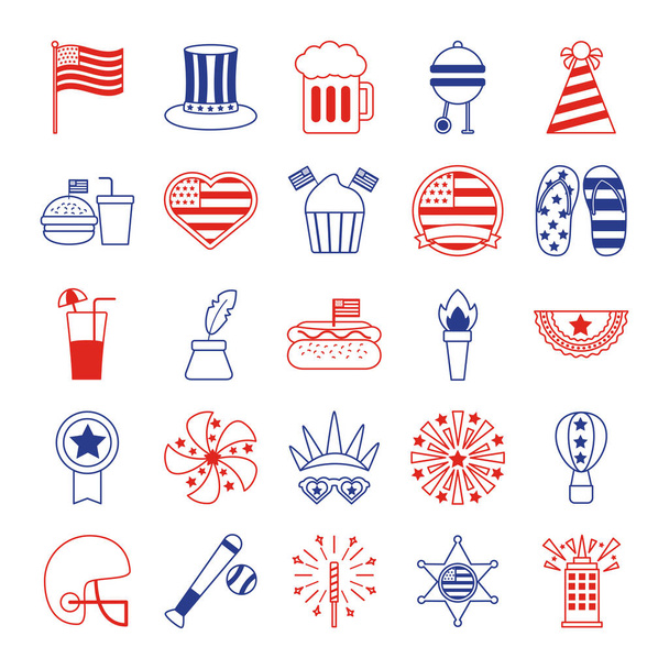 bundle di icone set USA
 - Vettoriali, immagini