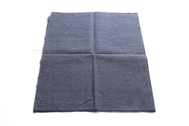 modrá tkanina tkanina izolované na bílém pozadí - Fotografie, Obrázek