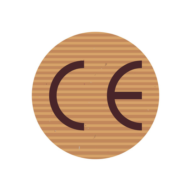 ce marking line style icon vector design - Vector, Image