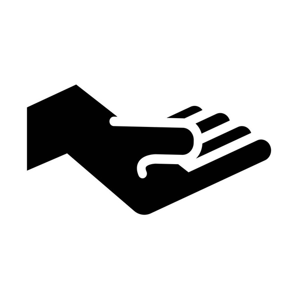 hand receiving line style icon - Vector, Image