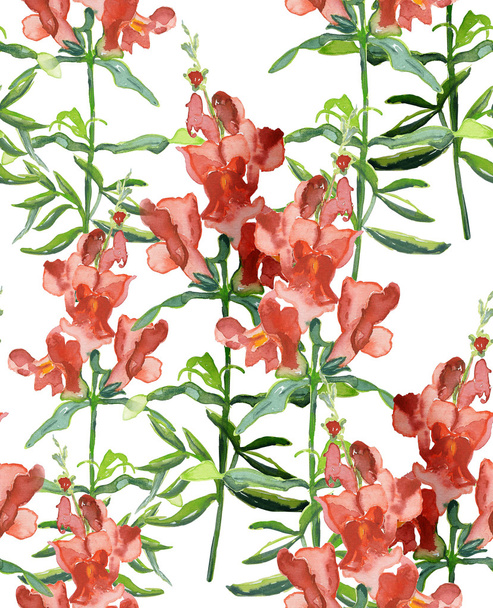 Snapdragons Seamless Pattern - Photo, Image