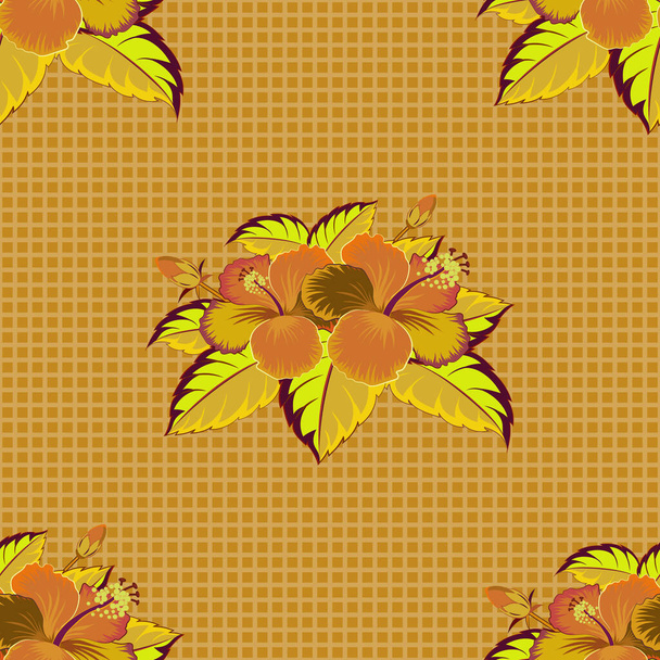 Color seamless floral vector pattern  - Vetor, Imagem